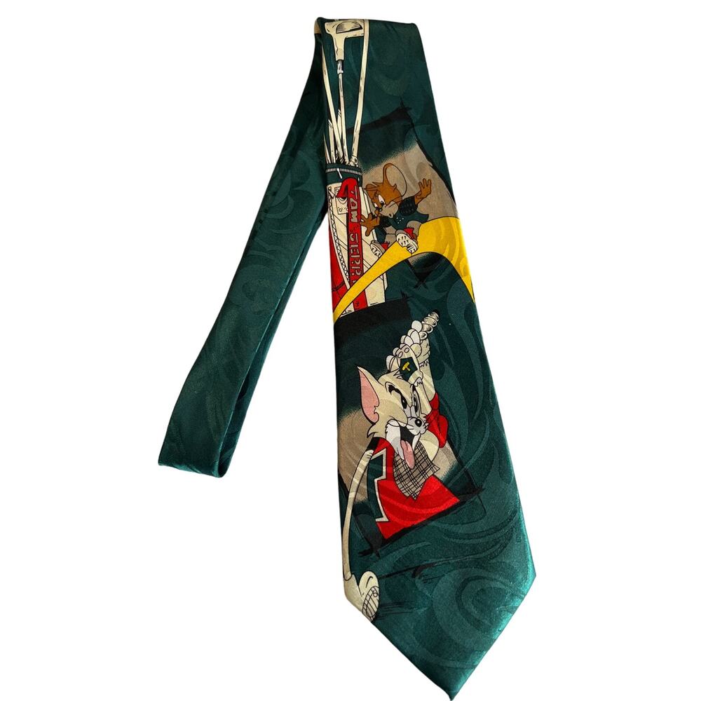 Brice Tie - Tom & Jerry Golfing Green Tie - 56" Length